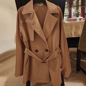 Women's Lightweight Belted Trench Coat Sz S